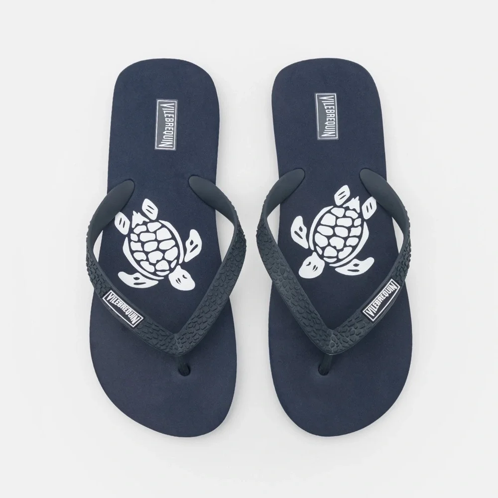 VILEBREQUIN COPP- T-BAR SANDALS - MARINE